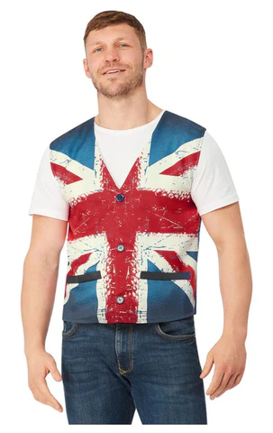 mens union jack waistcoat