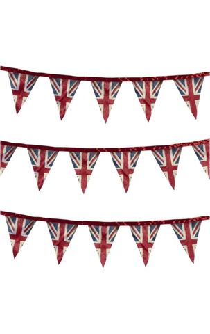 union jack fabric bunting decoration