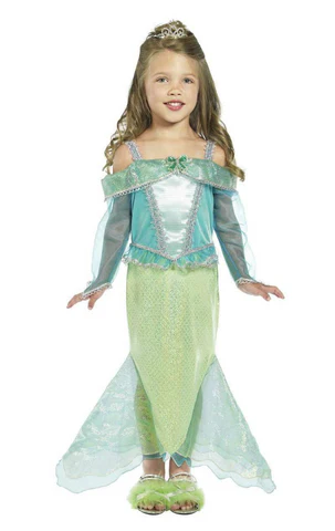 kids green mermaid costume