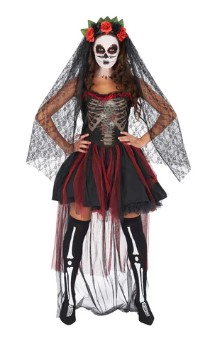 womens day of the dead dress costume