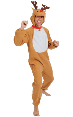 adult red nosed reindeer costume