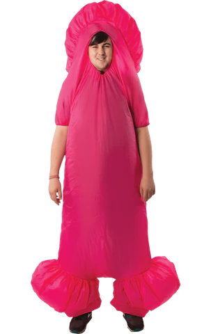 Inflatable pink penis costume
