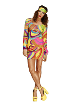 Women's 60s Sexy Flower Power Costume