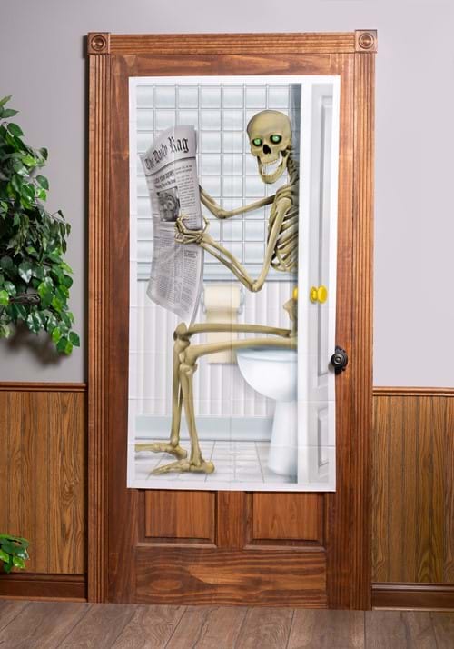 Skeleton Restroom Door Cover
