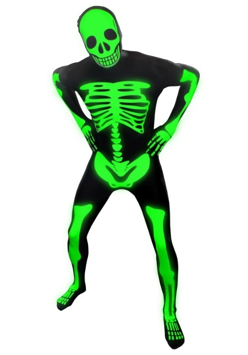 Mens Glow Skeleton Morphsuit