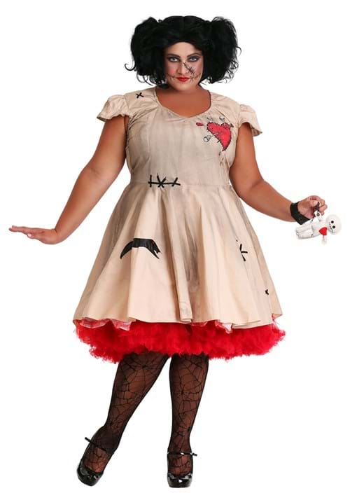Women's Plus Size Voodoo Doll Costume