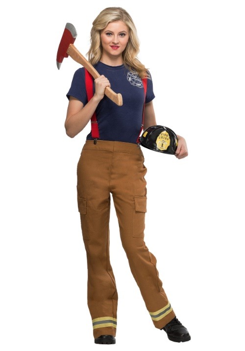 Womens Fire Captain Plus Size Costume