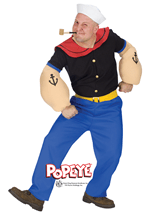 Men's Plus Size Popeye Costume