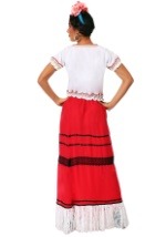 Women's Red Frida Kahlo Costume alt 2