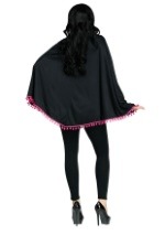 Adult Color Bones Poncho Costume Back