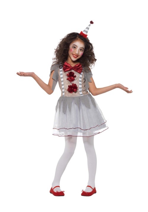 Girl's Vintage Clown Costume