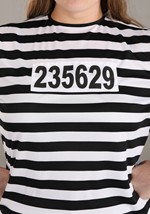 Women's Vintage Striped Prisoner Costume Alt 5
