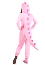 Women's Pink Dinosaur Onesie Back