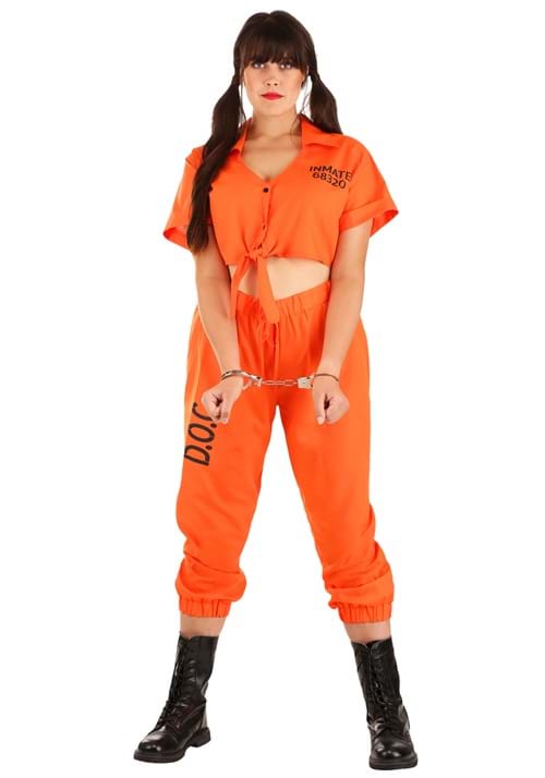 Inmate Orange Prisoner Plus Size Costume