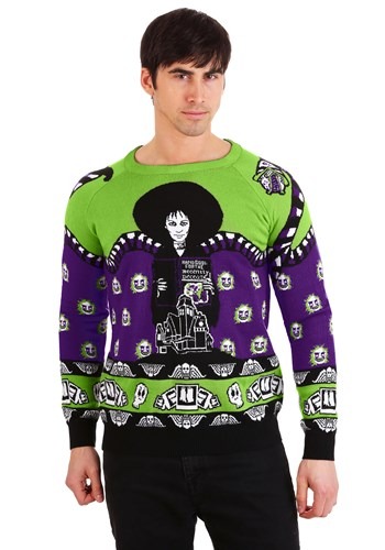 Adult Beetlejuice Lydia Deetz Ugly Halloween Sweater alt5