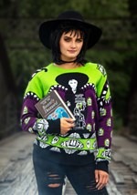 Adult Beetlejuice Lydia Deetz Ugly Halloween Sweater alt2