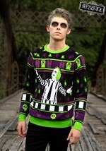 Beetlejuice It's Showtime! Adult Ugly Halloween Sweater 1