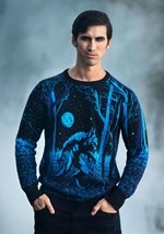 Prowling Werewolf Ugly Halloween Adult Sweater alt1