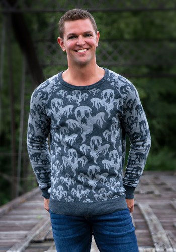 Adult Ghoulish Ghosts Halloween Sweater alt1