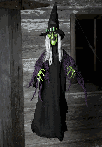Animated Hanging Witch Prop