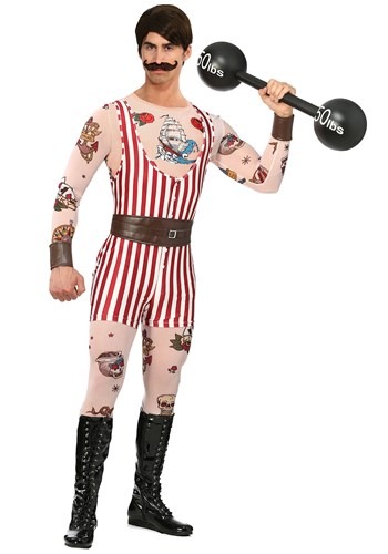 Men's Plus Size Vintage Strongman Costume1
