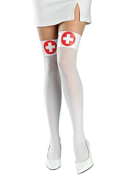 White Nurse Thigh Highs