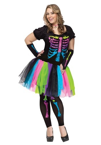 Womens Plus Size Funky Punk Bones