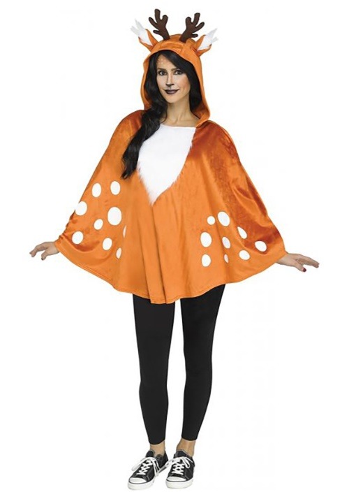 Women's Hooded Deer Poncho