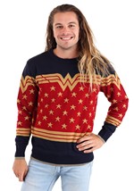 Wonder Woman Dark Blue Ugly Christmas Sweater Alt 1