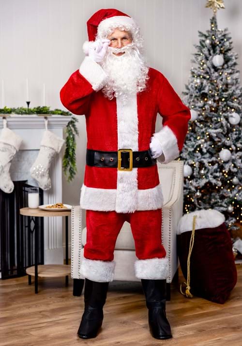 Adult Deluxe Red Santa Claus Costume