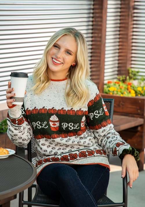Pumpkin Spice Latte Halloween Sweater for Adults