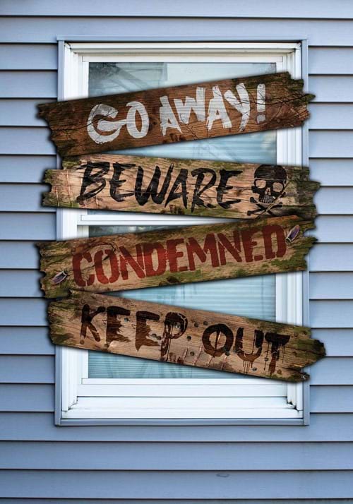 Haunted Window Boards w/ Words