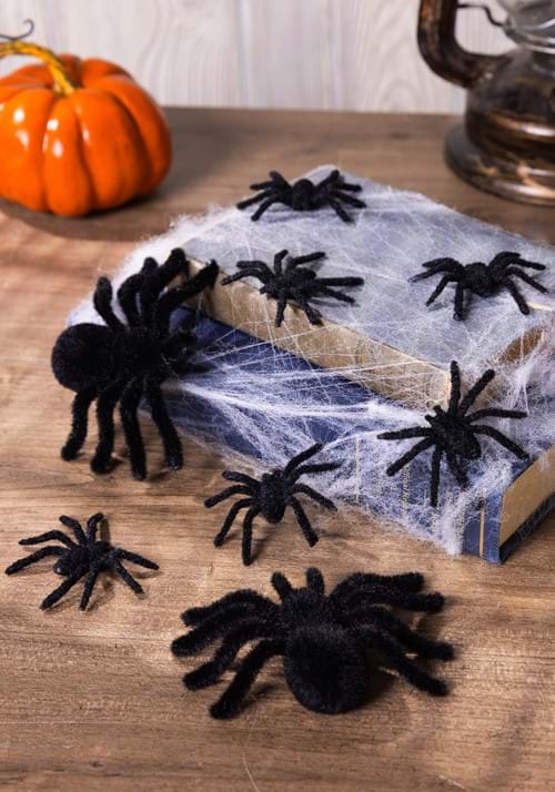 Fuzzy Black Spiders