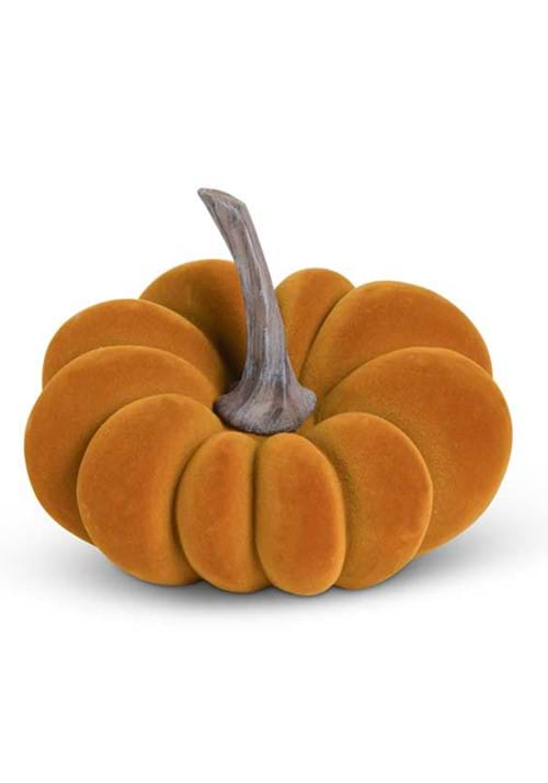 5" Orange Velvet Pumpkin