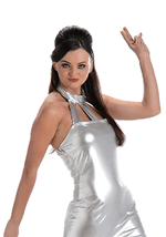 Women's Sexy Silver Secret Agent Costume