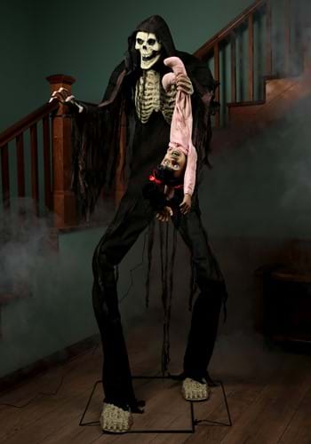 7ft Animated Towering Boogey Man with Kid Prop-0