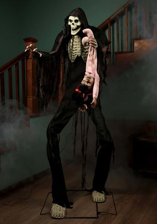 7ft Animated Towering Boogey Man with Kid Prop-0