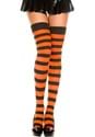 Black and Orange Striped Thigh Highs