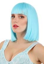 Womens Bright Blue Bob Wig Alt 2