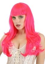 Hot Pink Long Wavy Wig Alt 2