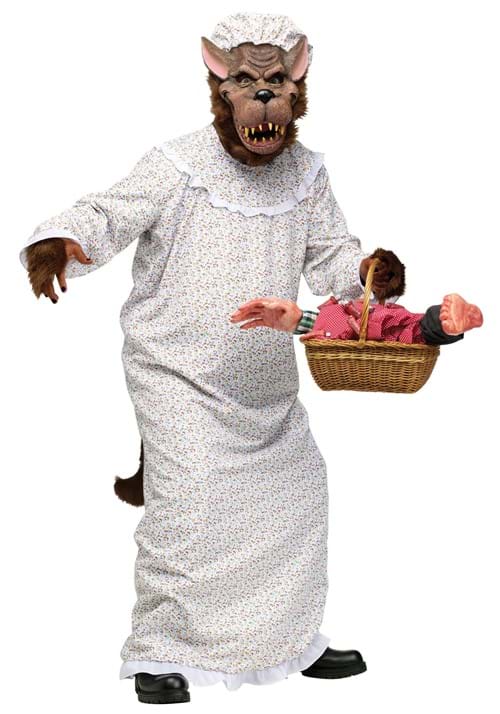 Men's Big Bad Granny Wolf Plus Size Costume upd