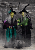 Stirring Up Trouble Animated Witch Decoration-0