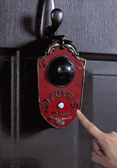 Animated Hanging Doorbell Halloween Decoration-0