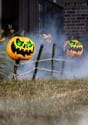 Pumpkin fence w/green light-0