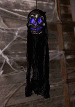 Hanging skull with color change LED