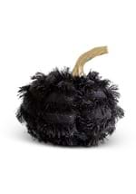 4" Black Eyelash Fringe Pumpkin