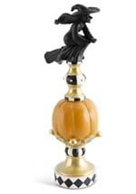 17" Resin Black White Orange and Gold Finial W/ Wi Alt 2