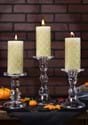 Set of Three Short Glass Candleholders