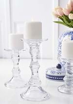 Set of Three Short Glass Candleholders Alt 2