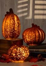 Set of 3 Red Mercury Glass LED Pumpkins Alt 3